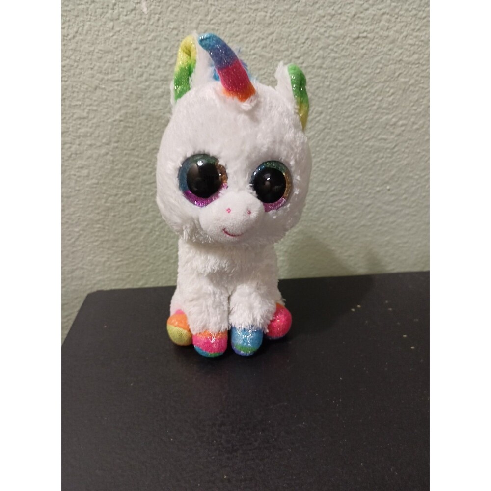 Ty Beanie Babies Rainbow Unicorn Pixy TySilk Plush Stuffy